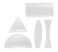 BATHVEVE Lente Óptica de Vidrio 5 Piezas Set de Lentes Convexas y Cóncavas para Enseñanza de Física, Herramientas Educativas para Experimentos Científicos en Escuela Secundaria