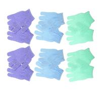 BATHVEVE Manoplas de Ducha Exfoliantes de Nylon 12 Piezas Forma Moderna para Adultos Unisex Que Crean Espuma Espesa y No Se Caen Fácilmente