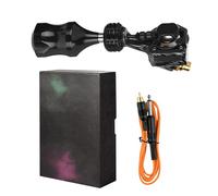 BATHVEVE Máquina de Tatuar de Aleación de Zinc Negra Profesional Portátil Cable de Conexión para Práctica en Casa y Artistas Principiantes