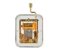 BATHVEVE Mini Caja Musical Decorativa Manivela de Abs y Hierro, Adecuado como Obsequio en San Valentín o Navidad, Diseño Transparente y Funcionalidad Visual