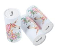 BATHVEVE Pañuelos Faciales para Coche 3 Tubos de 50 Hojas Cada Uno, Cilindro Portátil para Portavasos, Papel y Práctico para Uso en Automóvil y Viaje Estilo Varios estilos