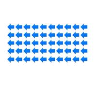 BATHVEVE Pegatinas de Flechas Azul para Suelo Adhesivo Permanente y Resistente al Agua, 50 Piezas de Pvc para Señalización en Pasillos y Mantener Distancia Social