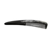 BATHVEVE Peine de Cuerno de Yak Natural para Masaje y Peine para Cabello Liso, 1 Unidad, 20-22 Cm, Grosor 6-8 Mm, Diseño Negro Textura Natural, Uso Casero y Cuidado Capilar