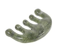 BATHVEVE Peine de Jade Multiusos para Masaje del Cuero Cabelludo Mini Cepillo para Bolso Suave y Cómodo para Cabellos Gruesos y Rizados Herramienta de Gua Sha 1