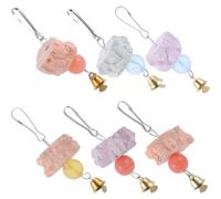 BATHVEVE Piedra de Moler para Pájaros y Loros Campana, Juego Masticable 6 Piezas, Mineral de Calcio para Cuidado Dental, Accesorio para Jaula, Juguete para Periquitos y Cacatúas