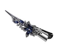 BATHVEVE Pinza Cabello Vintage Diseño Antideslizante de Metal y Gemas de Imitación, Accesorio Elegante para Peinados Rápidos en Fiestas para Mujeres