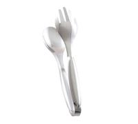 BATHVEVE Pinzas de Acero Inoxidable Forma de Mano para Servir Alimentos y Pasteles, Fácil de Manejar y Sujeta sin Aplastar, Ideales para Fiestas y Barbacoas en Casa