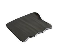 BATHVEVE Placa de Raspado de Guasha Cuerno de Búfalo Negro Forma Ondulada para Masaje Profundo Cuello Hombros y Espalda Herramienta para Tratamientos de Belleza y Bienestar Casa y Salón