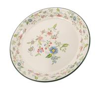 BATHVEVE Plato de Esmalte Vintage Redondo para Cena, Frutero Retro Capacidad de Carga, Adecuado para Verduras y Frutas en Reuniones Familiares