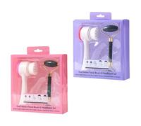 BATHVEVE Rodillos de Jade para Masaje Facial Juego de 2 y Cepillo de Silicona Doble Cara y Limpieza Profunda que Previene Arrugas y Mejora el Tejido del Rostro Color Color Aleatorio