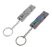 BATHVEVE Silbato Multiusos de Acero Inoxidable para Adiestramiento Canino, Fácil de Operar y Portátil, Adecuado para Entrenamiento de Perros y Cachorros, Pack de 2 Piezas