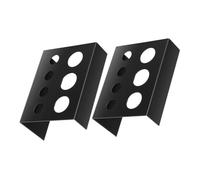 BATHVEVE Soporte de 2 Rectangular Hierro de Tatuaje Pigmento para Negro de 7 Orificios, Resistente Espacio Paquete Unidades Adecuado para Artistas de Tatuaje y Maquillaje
