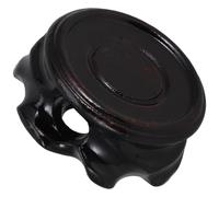 BATHVEVE Soporte de Exhibición de Madera Oriental para Jarrón, Base Redonda de 4 Cm, Soporte Multifuncional para Lámpara de Mesa y Tetera, Peana Estable para Decoración del Hogar