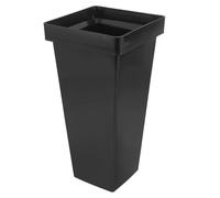 BATHVEVE Soporte para Paraguas de Lluvia Cuadrado Negro Mediano, Cubo de Plástico para Guardar Paraguas, Paragüero de Entrada para Hogar y Oficina, Estante Organizador para Secado Rápido