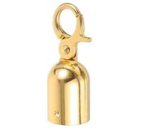 BATHVEVE Tapón de Extremo de Cuerda Grande Dorado, Broche de Presión de Aleación de Aluminio Resistente, Tapa para Barandilla y Poste de Seguridad, Accesorio para Barreras en Hoteles