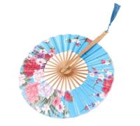 BATHVEVE Ventilador De Molino De Viento Japonés Abanico De Mano Redondo Abanico Plegable Retro Para Decoración De Fiesta y Obsequio De Cumpleaños