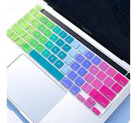Batianda Funda de silicona para teclado de color degradado para MacBook Pro 13 M1 A2338 A2289 A2251 y MacBook Pro 2019 16 A2141