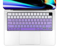 Batianda Funda de teclado de color degradado prémium para MacBook Pro de 14 pulgadas Pro de 16 pulgadas 2024 2023 M4 M3 M2 M1 Pro/Max Chip y MacBook Air 13 de 15 pulgadas, piel protectora de silicona