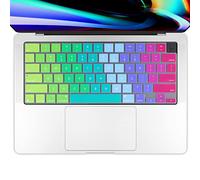 Batianda Funda de teclado de color degradado prémium para MacBook Pro de 14 pulgadas Pro de 16 pulgadas 2024 2023 M4 M3 M2 M1 Pro/Max Chip y MacBook Air 13 de 15 pulgadas, piel protectora de silicona