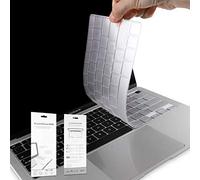 Batianda Funda de teclado de TPU transparente ultrafina para MacBook Air de 13 pulgadas 2020 A2337 M1 Chip (con Touch ID y pantalla Retina), impermeable, duradero, protector de laptop, transparente