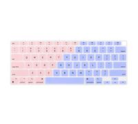 Batianda Funda ultrafina de teclado de color degradado para MacBook Air de 13 pulgadas 2020 2021 M1 Chip A2337 (con Touch ID y pantalla Retina), protector de silicona duradero e impermeable para