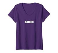 Batichica Camiseta Cuello V, Mujer, Morado, XXL