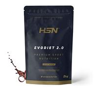 Batido de Proteínas Evodiet 2.0 de HSN | Sabor Chocolate 2 Kg = 67 Tomas por Envase | Whey con Té Verde y L-Carnitina | No-GMO, Vegetariano, Sin Gluten
