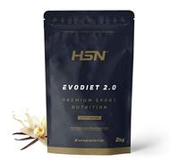 Batido de Proteínas Evodiet 2.0 de HSN | Sabor Vainilla 2 Kg = 67 Tomas por Envase | Whey con Té Verde y L-Carnitina | No-GMO, Vegetariano, Sin Gluten