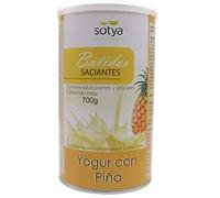 Batido en polvo, sabor a Yogur con Piña. Rico en proteínas, excelente como sustituto alimenticio, saciante, controla el peso y ayuda a quemar grasa, con café verde sin cafeína, adelgazante