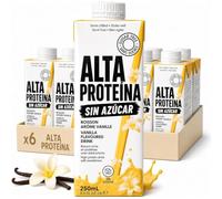 Batido Proteina - Batido de Proteínas Sabor Vainilla | Alto en Proteínas | Bajo en Calorías y Sin Azúcar Añadido | Listo para Beber Saciante | Pack 6 x 250ml