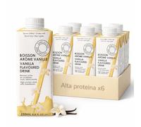 Batido Proteina - Batido de Proteínas Sabor Vainilla | Sin Lactosa y Sin Gluten | Alto en Proteínas | Bajo en Calorías y Sin Azúcar Añadido | Listo para Beber Saciante | Pack 6 x 250ml