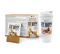 Batido Sustitutivo de Comida Pack con Vaso mezclado | Sustituto Alimenticio Dietetico alto en Proteinas | Ayuda para perder Peso | Chocolate - Vainilla - Fresa | (480GR, Vainilla)