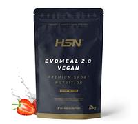Batido Sustitutivo de Comida Vegano Evomeal 2.0 de HSN | Vegan Meal Replacement | Proteína Completa de Arroz y Guisante + Carbohidratos Complejos + Vitaminas + Minerales + CLA | Fresa | 2 Kg