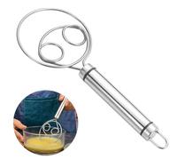 Batidor Danés Original, Danish Dough Whisk de Acero Inoxidable, Mezclador de Masa Grande, 6.5 Pulgadas, Ideal para Amasar Pan, Pizza, Masa Húmeda y Secas, Fácil de Limpiar (Upgraded)