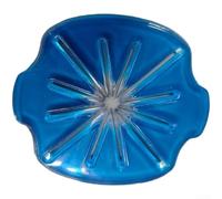 Batidor de 6 alambres con antisalpicaduras para batidora de pie, herramienta de cocina de borde de silicona roja para mezclar masa y crema, construcción ABS TPR (azul)