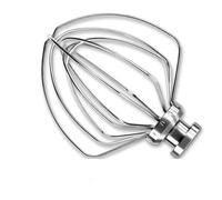 Batidor de 6 hilos 4.5-5 QT K45WW Accesorio for batidor de huevos de acero inoxidable, Compatible con Kitchenaid, La batidora se adapta al soporte de cabezal inclinable Batido rápido conveniente