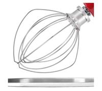 Batidor de 6 hilos K45WW 4.5QT, Compatible con batidora pie cabezal inclinable KitchenAid, actualización acero inoxidable Real