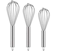 Batidor de acero inoxidable batidor de cocina, Globo Batir Set, Batidor, Huevo Frother, Milk & Egg Beater licuadora, utensilios de cocina para triturar, batir de alambre, Beating & Remover, juego de 3