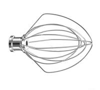 Batidor de acero inoxidable de 6 hilos para escoba de nieve Kn256, compatible con mezcladores de pie de cabeza inclinable mediana de 18 x 13 x 13 cm, accesorio de mezcla de metal