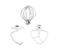 Batidor de alambre K45WW, gancho for masa K45DH, paleta repuesto con cuchilla plana recubierta K45B; compatible los accesorios la batidora pie KitchenAid cabezal inclinable