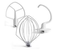 Batidor De Alambre K5AWW, Batidor Plano K5AB, Gancho For Masa K5ADH C, Compatible Con Batidora Vertical Con Elevación De Tazón Kitchenaid K5, KSM50, KSM5 De 4,8 L.