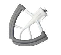 Batidor De Borde Flexible, Compatible Con KitchenAid, Batidora De Pie Con Cabezal Inclinable, Paleta Batidora Plana De 4,5 A 5 Cuartos Con Bordes De Silicona Flexibles Y Raspador De Tazón