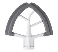 Batidor De Borde Flexible De 4,5-5 Cuartos, Compatible Con KitchenAid, Batidora De Pie Con Cabezal Inclinable De Paleta Plana Con Bordes De Silicona Flexibles, Raspador De Tazón, 1 Unidad