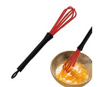 Batidor de cocina: batidor de alambre de PP POM de 7,09 pulgadas, mezclador de agarre cómodo, herramienta de agitación duradera con diseño de orificio final | Utensilio de cocina versátil con mango li