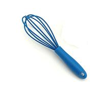 Batidor de cocina, batidor huevos acero inoxidable y silicona, mini utensilio repostería 4 alambres