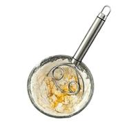 Batidor de de pan, utensilio de cocina ergonómico de acero inoxidable, herramienta profesional de agitador de pan de 7.5 x 2.7 pulgadas, para pizza y pastel, batidor duradero para cocina