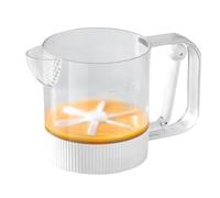 Batidor de huevo - Batidor de prensa manual semiautomático | Contenedor de licuadora de empuje manual | Jarra mezcladora graduada multifuncional | Utensilio para hornear pasteles de leche en polvo