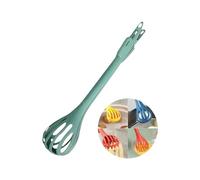 Batidor de huevos ABS 2 en 1 y pinzas para alimentos con mango ergonómico multiusos para facilitar la limpieza rápida almacenamiento compacto mango ergonómico batidor de huevos