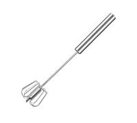 Batidor de huevos automático, batidores de acero inoxidable, mezclador tipo prensa Manual, agitador giratorio automático, herramienta mezcladora de cocina fácil de usar