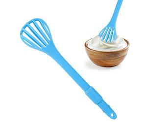Batidor de huevos, batidor de cocina manual, abrazadera de pan y cuchillas, mezclador de ensalada multifuncional, diseño ergonómico, 33 x 6 x 8 cm, ideal para madres, maridos, fácil de usar